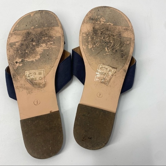 J Crew Sweet Jasmine Pom Pom sandal flats 7 - Picture 7 of 9